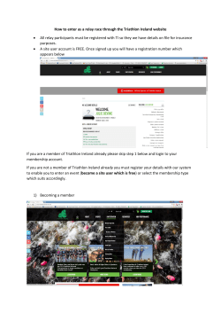 How to enter as a relay race through the Triathlon Ireland website