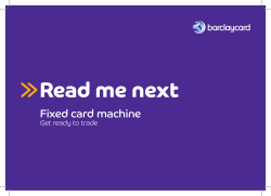 Fixed card machine How to Use guide