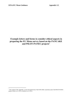 Example letters and forms to consider ethical aspects in preparing