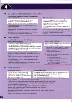 4A first conditional and future time clauses + when, until, etc. second