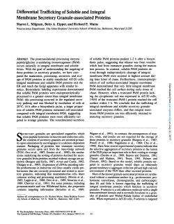 Differential Trafficking of Soluble and Integral Membrane Secretory