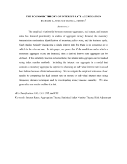 THE ECONOMIC THEORY OF INTEREST RATE AGGREGATION