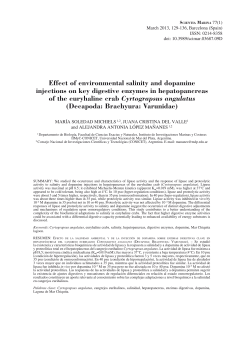 Effect of environmental salinity and dopamine injections on key