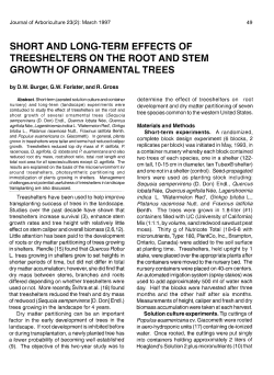 short and long-term effects of treeshelters on the root and stem
