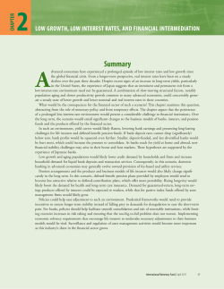 low growth, low interest rates, and financial intermediation