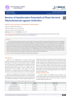 Review of Ameliorative Potentials of Plant