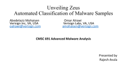 Unveiling Zeus Automated Classification of Malware