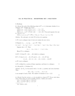 MA 1B PRACTICAL - HOMEWORK SET 1 SOLUTIONS 1 (Reading