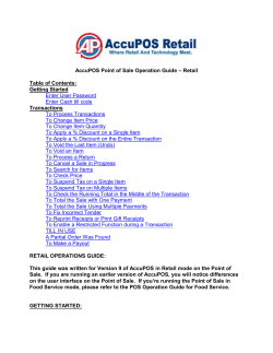 POS Operations Guide - Retail