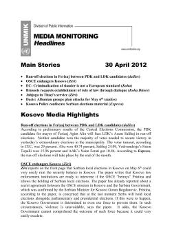 Headlines 30 April