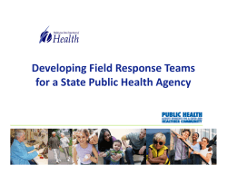 Michael Loehr - Field Response Teams