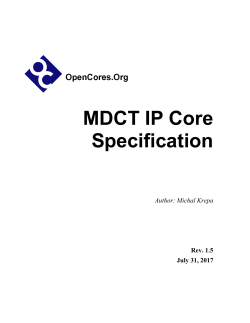 Specifications Template