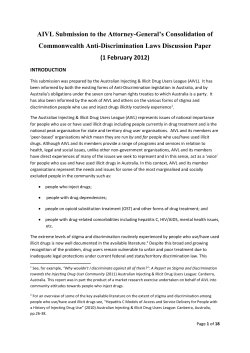 Aus Injecting and Illicit Drug Users League Inc - Attorney