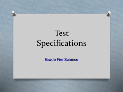 Test Specifications