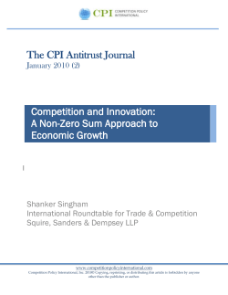 A Non-Zero Sum Approach to Economic Growth