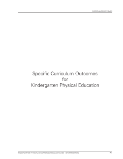 Phys Ed. Curriculum Outcomes