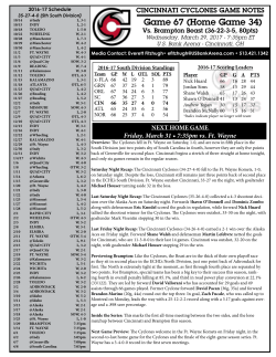 Game 67 (Home Game 34)