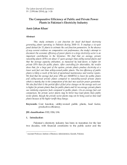 The Comparative Efficiency of Public and Private Power Plants in