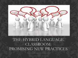The Hybrid Language Classroom