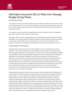 on Risks from Sewage Sludge Drying Plants