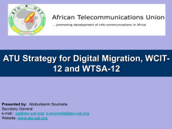 ATU ROADMAP ON DIGITAL MIGRATION Digital Migration