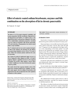 Effect of enteric coated sodium bicarbonate, enzymes and bile