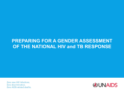 Overview of the TB/HIV Gender Assessment Tool