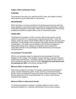 Effort Reporting - Research Foundation of CUNY