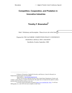 Competition, Cooperation, and Predation in Innovative Industries