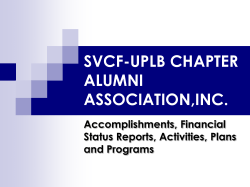 SVCF-UPLB CHAPTER ALUMNI ASSOCIATION,INC.