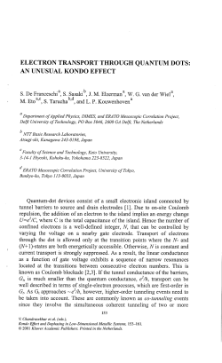 electron transport through quantum dots: an