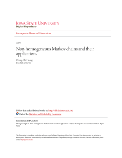 Non-homogeneous Markov chains and their applications