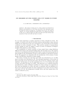ON DEGREES OF END NODES AND CUT NODES IN FUZZY