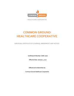 COMMON GROUND HEALTHCARE COOPERATIVE
