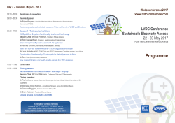 Programme - LVDC Conference