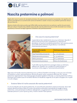 Nascita pretermine e polmoni