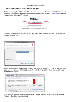 1. Install the Windows Driver for the SDRplay RSP Before