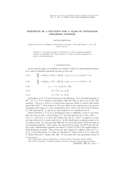 EXISTENCE OF A SOLUTION FOR A CLASS OF NONLINEAR