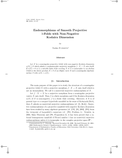 Endomorphisms of Smooth Projective 3-Folds with Non