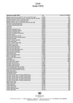 Ceník Světla THPG Interiérová svítidla THPG Kód Cena vč. 21