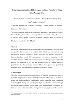 Catalytic graphitization of Electrospun Cellulose Nanofibres Using