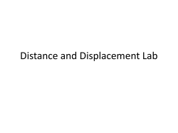 Distance and Displacement Lab