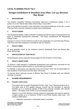 Local Planning Policy No 3