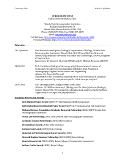Curriculum Vitae Kelton W. McMahon CURRICULUM VITAE Kelton