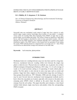 ESTIMATING THE PLANT STEM EMERGING POINTS (PSEPS) OF