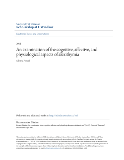 An examination of the cognitive, affective, and physiological aspects