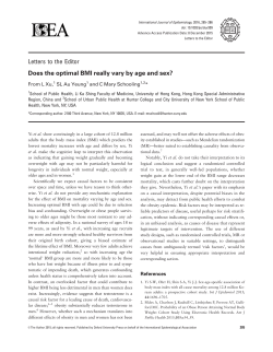 Does the optimal BMI really vary by age and sex?