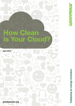 How Clean is Your Cloud?