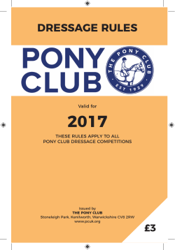 dressage rules - The Pony Club