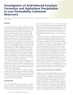 Investigation of Acid-Induced Emulsion Formation